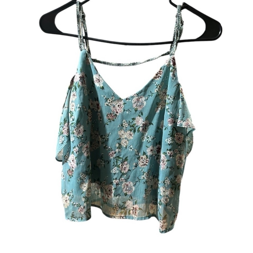 Xhilaration Blue Camisole Top with Chic Style size small - Picture 3 of 5
